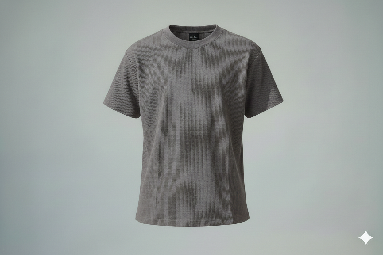 T-shirts gris piqué 350gms