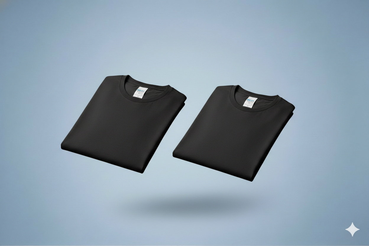 T-shirts noir 300gms