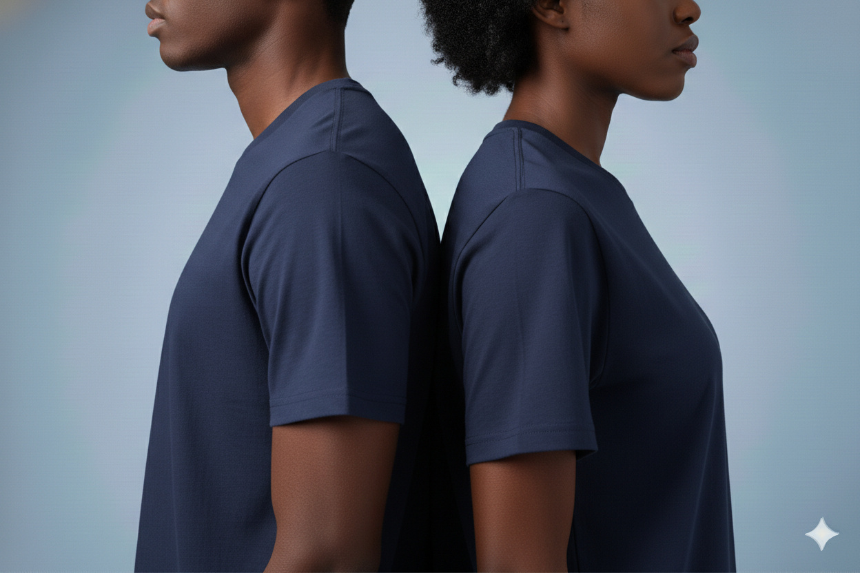 T-shirts bleu nuit 300gms