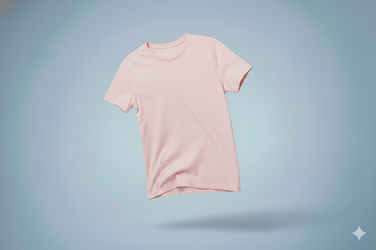 T-shirts rose claire 300gms