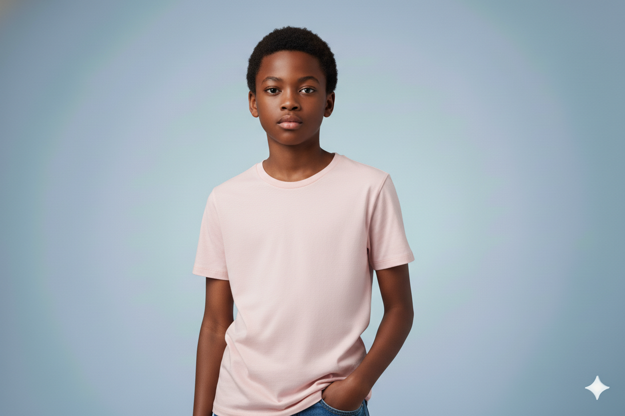 T-shirts rose claire 300gms