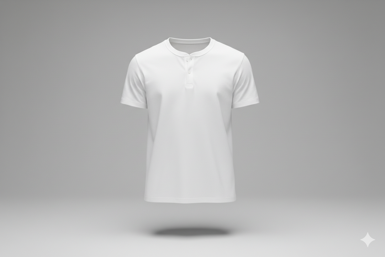 T-shirts col mao blanc 1000gms