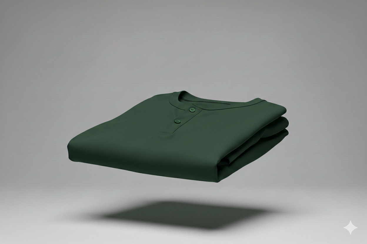 T-shirts col mao vert 1000gms