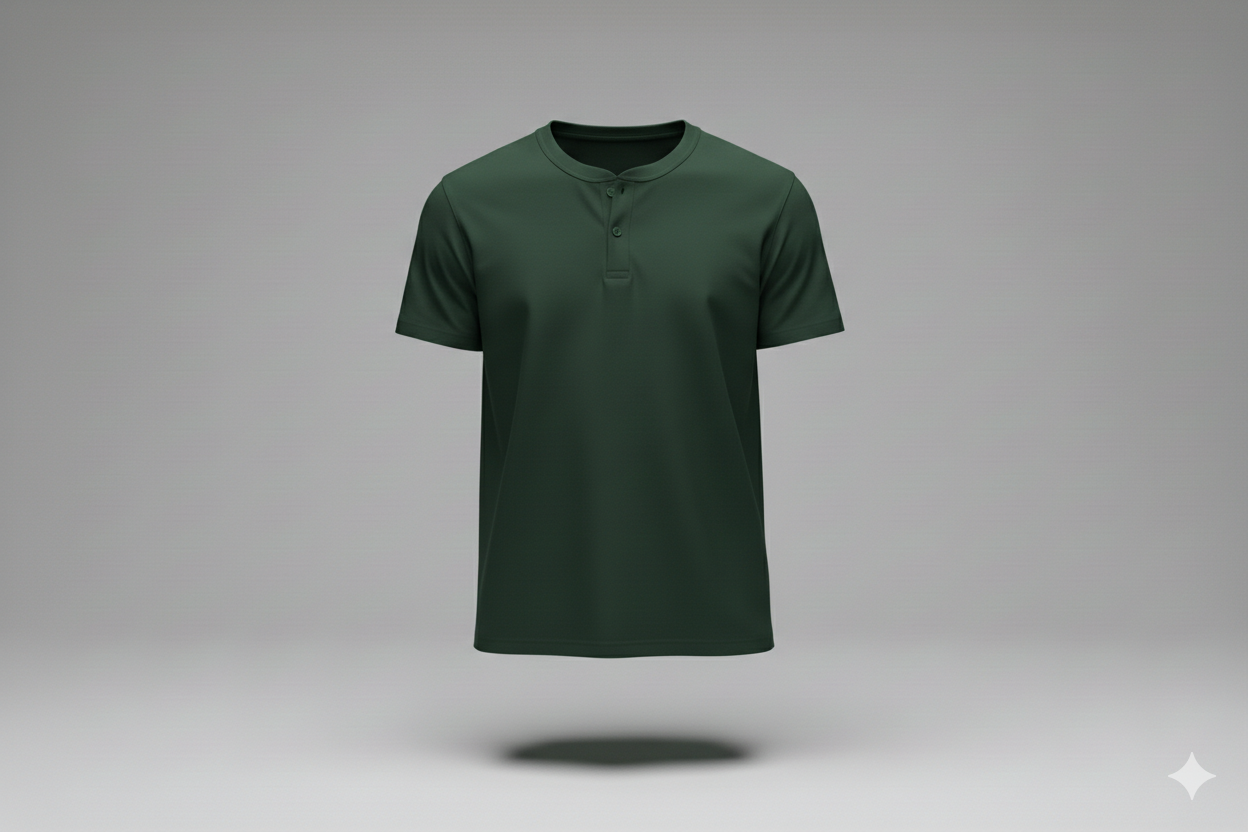 T-shirts col mao vert 1000gms