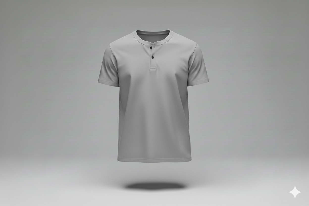 T-shirts col mao gris claire 1000gms