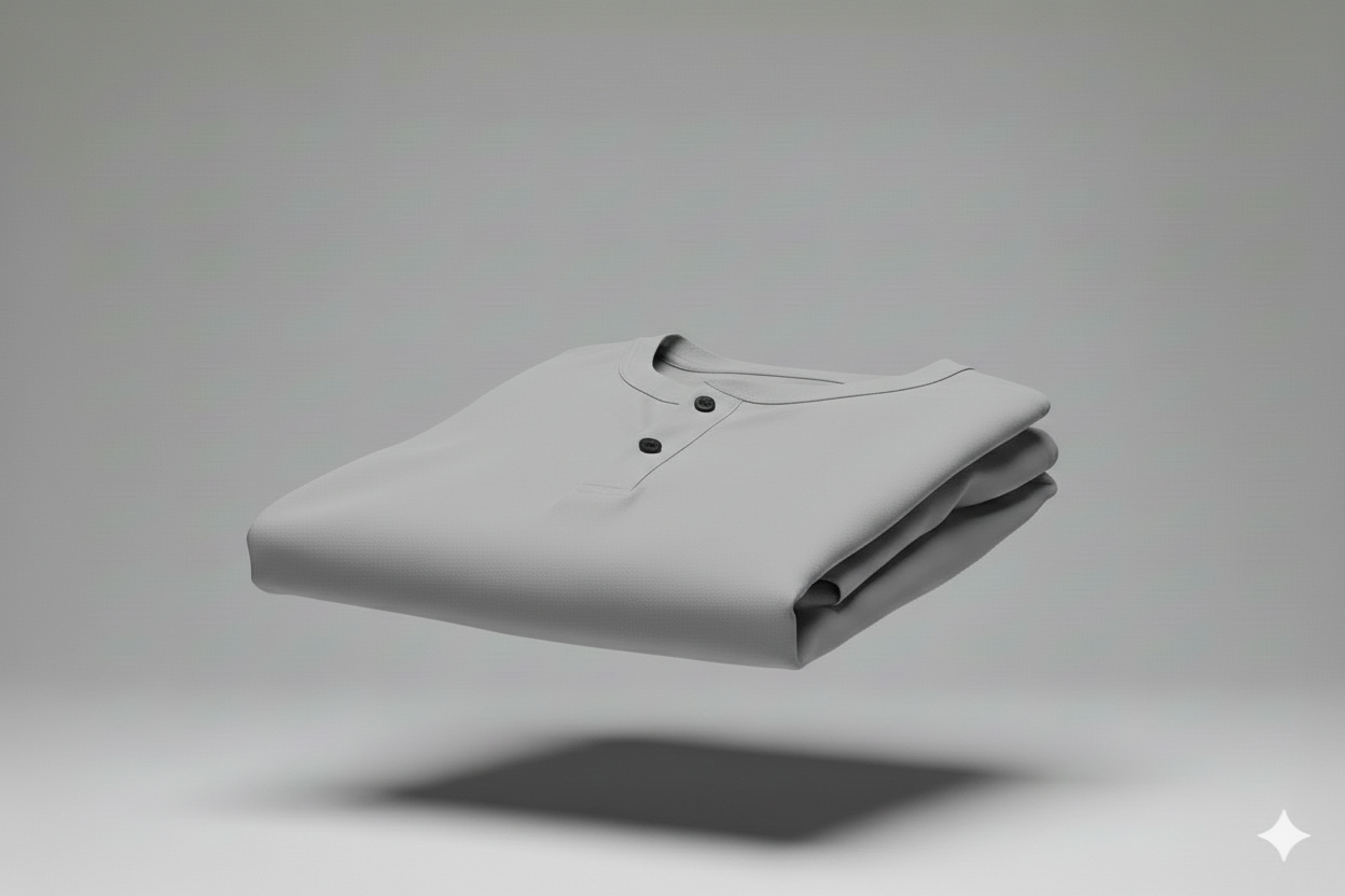 T-shirts col mao gris claire 1000gms