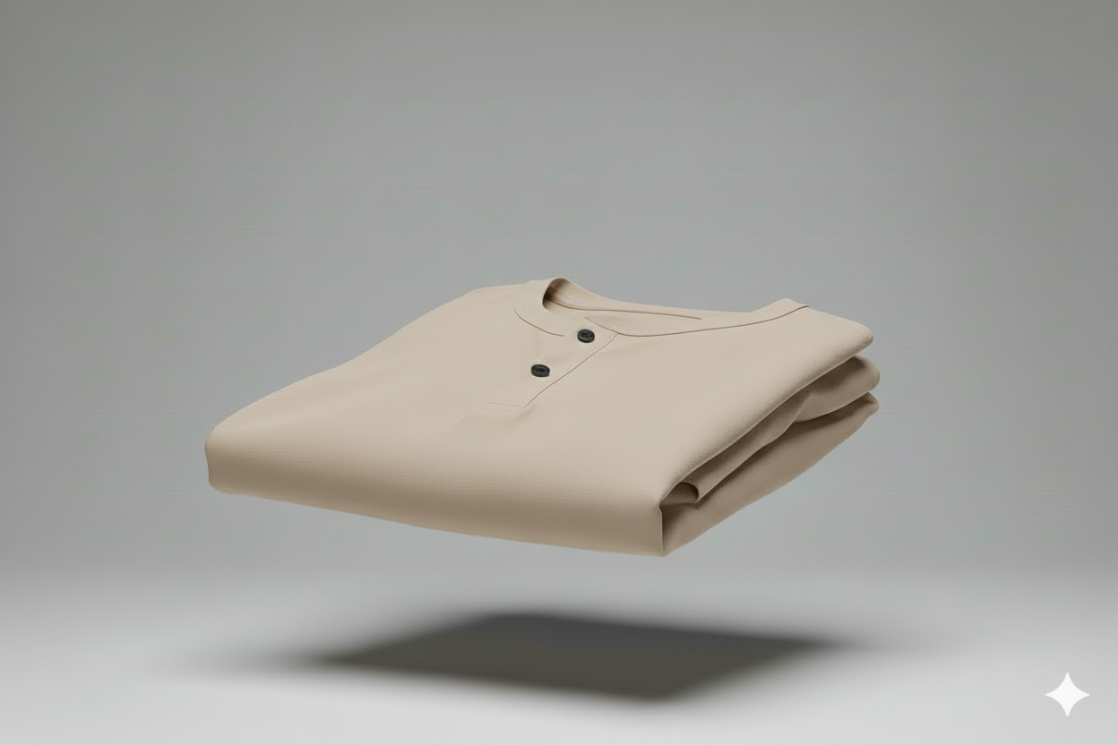 T-shirts col mao beige 1000gms