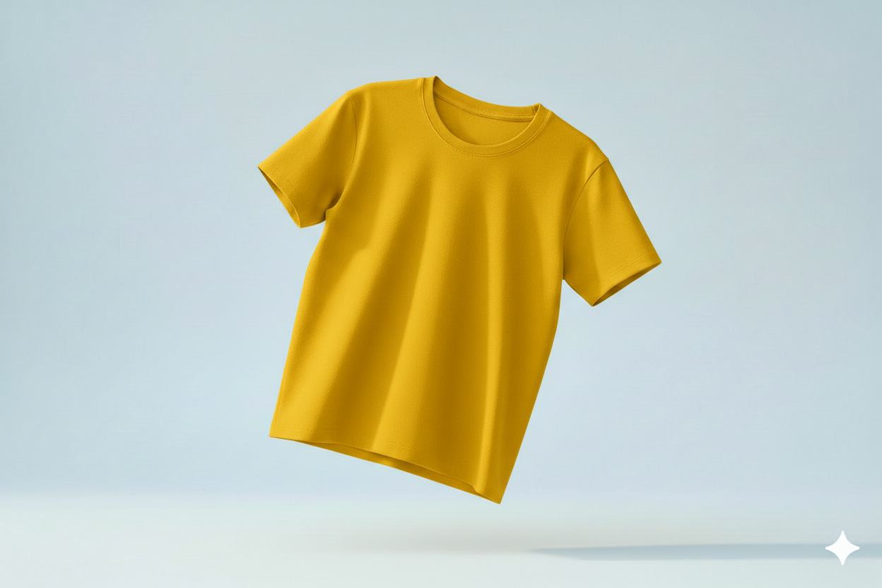 T-shirts jaune 220gms