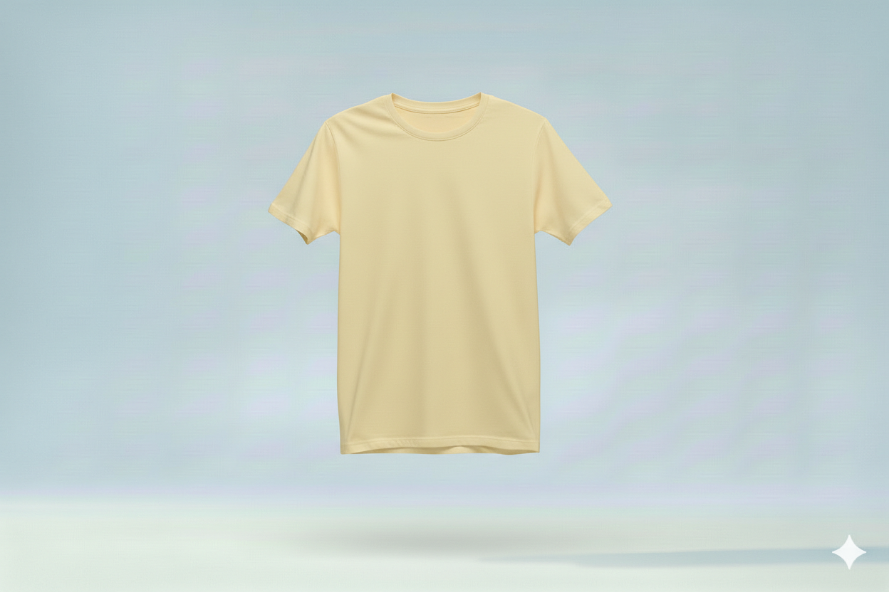 T-shirts jaune claire 650gms